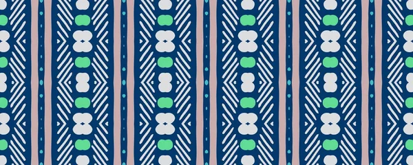 Ikat Seamless Background. Navy blue, Magenta and White Lines with Gray. Wash Drawing African Dirty paper. Ethnic Rug Decor Textile Decoration. Colorful Graphic ikat.