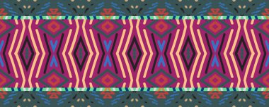 Ikat Kusursuz Resim. Gökyüzü, Kızıl ve Kahverengi Görüntü ve Kömür. Endonezya 'nın Kirli Kağıdını Yıka. Kirli Sanat Halı Dekorasyonu Etnik Nakış. Renkli Bohem Bölgesi.