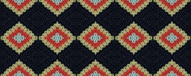 Kusursuz Kabarık Tüylü Düzen. İskandinav Fabrika Süslemesi. Kaba örgü stili yaratıcı resim. Cilt Avrupa Örgü Düzeni. Açık Kış Dokusu.