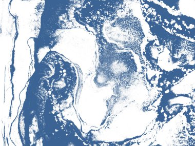 Alcohol Illustration. Navy blue, White Drops. Ocean Waves Smearing. Water Delicate Alcohol ink. Aquamarine Stains Aquarelle drawn. Alcohol Ink Spots. Background for Cards Pigment.