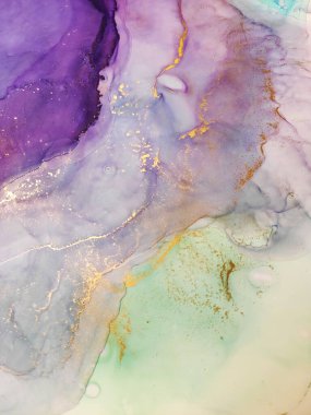 Colorful Texture. Water Frosty Background Stains. Ink Spill. Ocean color, White and Gold Drops. Aquamarine Spots Gouache Print. Alcohol Ink Streaks. Alcohol Ink Art.