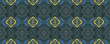 Ikat Seamless Background. Navy blue, Purple and Brown Blur with Black. Wash Drawing Japanese Dirty paper. Boho Diverse Decor Endless Ornament. Colorful Bohemian ikat.