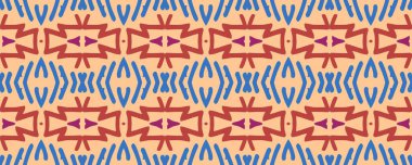 Ikat Seamless for Patchwork. Indigo, Pink and White Dots with Gray. Watercolor Indian Dirty paper. Rainbow Rug Decor Shabby paint. Colorful Vintage ikat.