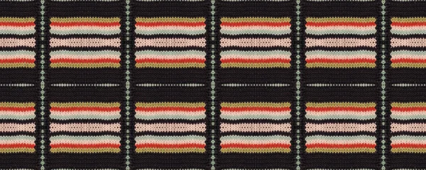 바다없는 Mittens Background 러시아의 Gnome Style Volume Textile 노르웨이어 Knitted — 스톡 사진