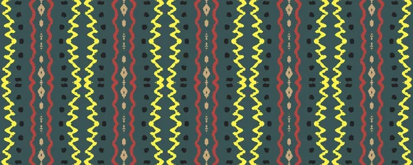 Ikat Seamless Background Blue Scarlet White Color Gray Wash Drawing — Stockfoto