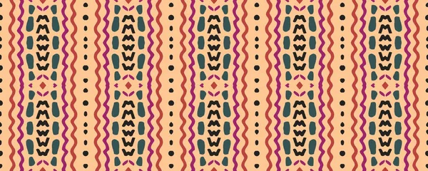 Ikat Seamless Patchwork Sky Scarlet Brown Dots Gray Watercolor Indonesian — Stock Photo, Image