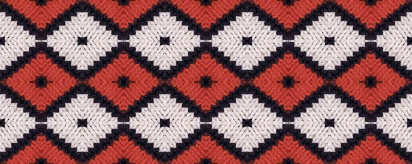 Seamless Volume Plaid Textile. European Old Background. Santa Claus Style Delicate Style. National Russian Knitted Pattern. White Napkin Texture.