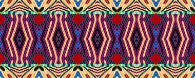 Ikat Seamless Pattern. Navy blue, Magenta and White Blots with Charcoal. Watercolor Indian Textile Decoration. Modern Rug Decor Endless Fabric. Colorful Tribal ikat.