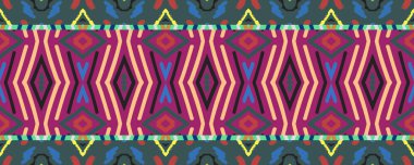 Ikat Seamless for Patchwork. Navy blue, Rose and Brown Dots with Charcoal. Aquarelle Indian Ethnic Embroidery. Tie Dye Carpet Decor Endless Fabric. Colorful Modern ikat.