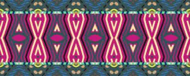 Ikat Seamless Background. Sky, Purple and Brown Stains with Gray. Wash Drawing Indonesian Motley Print. Vintage Diverse Decor Endless Fabric. Colorful Tribal ikat.