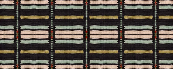 Seamless Volume White Scarf Ornament Slavic Woolen Textile Coarse Knitting —  Fotos de Stock
