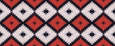 Seamless Volume Warm Textile. Native Traditional Ornament. Gnome Style Handmade Style. Geometric Northern Knitted Pattern. White and Gray Shawl Wallpaper.