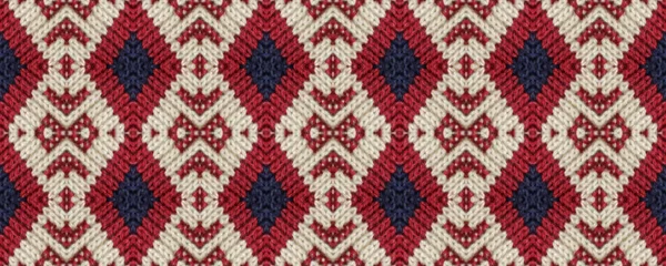 Seamless Ethnic Ornament Woven Tapestry Dull Print Ukrainian Style Bohemian — Zdjęcie stockowe