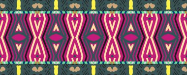 Ikat Seamless Pattern. Sky, Purple and Brown Blur with Gray. Watercolor Indonesian Effect. Traditional Pillow Decor Textile Decoration. Colorful Boho ikat.