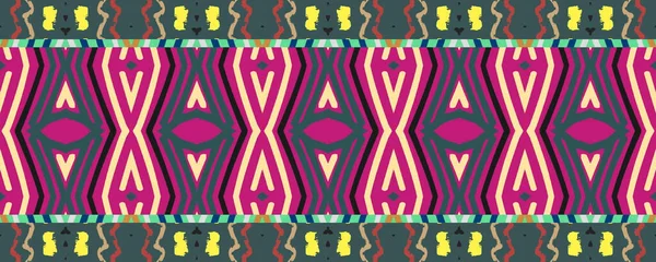 Ikat Seamless Wallpaper. Blue, Magenta and White color with Gray. Wash Drawing Japanese Textile Decoration. Bohemian Cloth Decor Dyed batik. Colorful Traditional ikat.