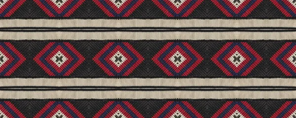 Seamless Ethnic Embroidery Wicker Embroidery Dull Print Ukrainian Old Texture — Stockfoto