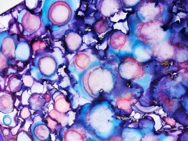 Blue Abstract. Rainbow Splatter. Ocean color Pigment. Delicate Azure. Motley Emerald Splash. Gold Lines Alcohol ink. Alcohol Ink Lilac Spray. Background for Cards.