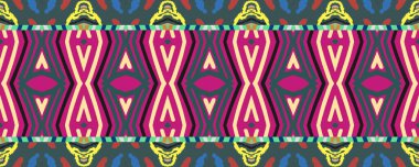 Ikat Kusursuz Resim. Indigo, Scarlet ve Brown renginde ve siyah. Aquarelle Endonezya Motifi. Renkli Kumaş Dekor Grunge Tarzı. Renkli Sanat Görevi.