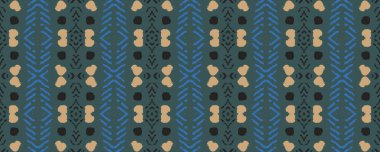Ikat Seamless Picture. Navy blue, Purple and Brown Smudges with Gray. Watercolor Asian Decor. Ethnic Diverse Decor Shabby paint. Colorful Tribal ikat.
