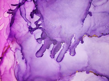 Ink Wash Pastel. Water Aquamarine Drops Gouache drawn. Navy blue, White and Gold Pigment. Ink Tone. Ocean Waves print. Alcohol Ink Streaks. Background for Cards.