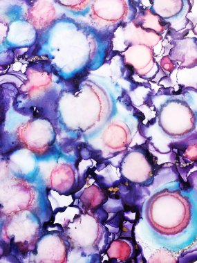 Wash Pastel. Rainbow Spots. Ocean color Sputter. Delicate Light. Motley Azure Alcohol ink. Gold Lines Watercolor paint. Alcohol Ink Indigo Stains. Colorful Texture.