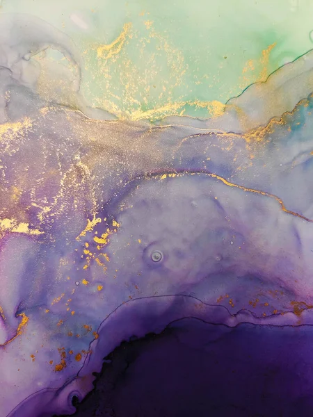 Colorful Texture. Dark blue, White and Gold Pigment. Ocean Water Spill. Water Ink Dots. Aquamarine Spots Ink drawn. Alcohol Ink Streaks. Alcohol Illustration.