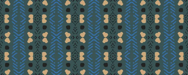 Ikat Seamless Picture Navy Blue Purple Brown Smudges Gray Watercolor — Stockfoto