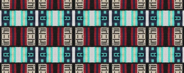 Seamless Ethnic Ornament Woven Tapestry Light Brown Print Mexican Textile — Zdjęcie stockowe