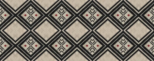 Seamless Ethnic Ornament Wicker Embroidery Delicate Print Slavic Folk Design — Zdjęcie stockowe