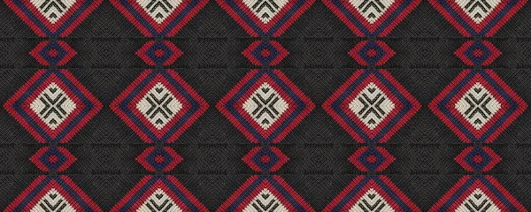 Seamless Ethnic Embroidery Woven Tapestry Pale Print Kalmuck Pattern Boho — Foto Stock