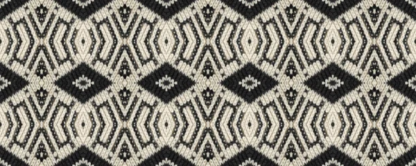 Seamless Ethnic Embroidery Woven Tapestry Light Brown Print Georgian Retro —  Fotos de Stock
