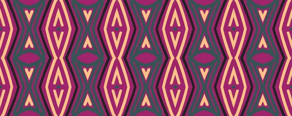 Ikat无缝线为补丁 红色和棕色模糊与黑色 水彩画的亚洲效果 古旧的地毯装饰风格 色彩艳丽的波希米亚风格 — 图库照片