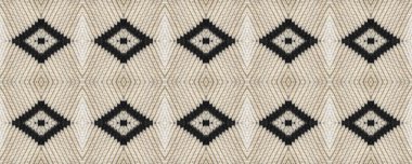 Kusursuz Etnik Nakışlar. Örülmüş duvar halısı nötr parmak izi. Hint Retro 'su. Folk Strips Chenille 'de. Hasır Ukrayna Dönüşü. Kilim makrome Noel Etnik Nakış.