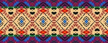 Kusursuz Strip filmi. Siyah ile İndigo, Mor ve Beyaz Lekeler. Aquarelle Shibori Tekstil Dekorasyonu. Boho Halı Dekorasyonu Sonsuz Kumaş. Renkli El Çizim Bölgesi.