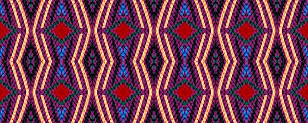 Ikat Seamless Background Navy Blue Pink Brown Smudges Gray Японська — стокове фото