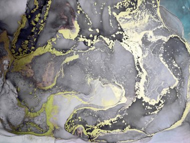 Siyah ve Altın Alkol Mürekkebi. Macro Ink. Alkol İllüstrasyonu. Boyayı düşürür. Altın duvar kağıdı. Meteorit Mürekkep Bulanıklığını karıştır. Siyah Üzerine Altın Boşanmalar.