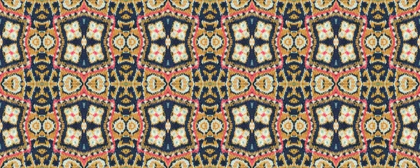 Red Ornament Carpet Blue Magenta Brown Stains Wool Damask Textile — Stockfoto