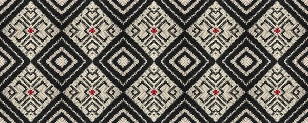 Seamless Ethnic Embroidery Woven Tapestry Beige Print Aztec Style Ethnic — Foto Stock