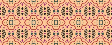 Kusursuz desen Ikat. Lacivert, Kırmızı ve Beyaz Lekeli Kömür. Japon Motley Baskısı Yıkama Çizimi. Geleneksel Halı Dekorasyonu. Renkli Fakülte.