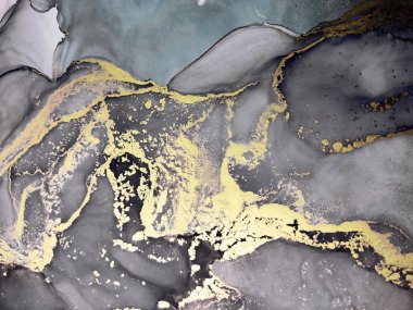 Siyah ve Altın Alkol Mürekkebi. Bubbles Boyası. Doğu Mürekkep Bulanıklığı. Altın kaplama sıvısı. Alkol geçmişi. Tüttür Mürekkep. Siyah Üzerine Altın Boşanmalar.