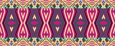 Kusursuz desen Ikat. Indigo, Scarlet ve White Blur ile Siyah. Yıkama, Asya Etnik Nakışı. Renkli Eşarp Dekorasyonu Efekti. Renkli Etnik Bölge.