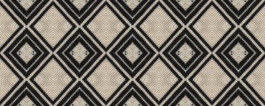 Kusursuz Etnik Düzen. Hasır Nakış Hafif Yazdırma. Kuzey Retro. Sanat Şeritleri Macrame. Hassas Rus Yünleri. Kilim makrome Dekorasyon Deseni.