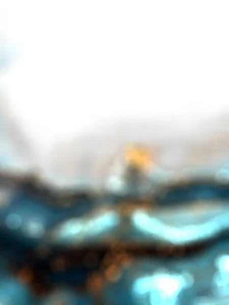 カラフルなテクスチャ 濃い青 金の縞 ブルーアイストーン 水墨の塊 アクアマリン顔料インクが描かれています アルコールインク汚れ アルコールインクの質感 — ストック写真