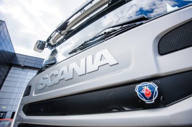 Scania sign on truck hood clipart
