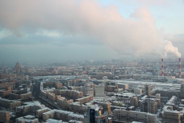 Moskova görünümünü 58 kat yükseklikten