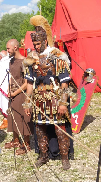 General de la legión romana (fiesta de la reconstrucción histórica, que tuvo lugar en Moscú en junio de 2015 — Foto de Stock