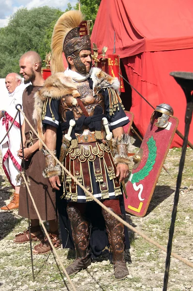 General de la legión romana (fiesta de la reconstrucción histórica, que tuvo lugar en Moscú en junio de 2015 — Foto de Stock