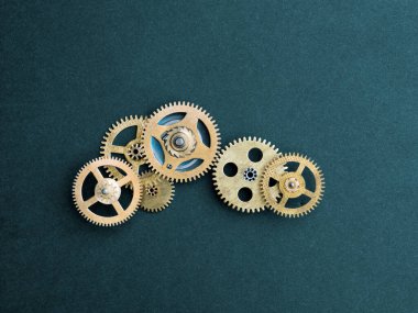 Clockwork vites mekanizması konsept klasik görünüş. Boşluğu kopyala.