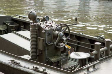 Hollanda - 14 Haziran 2015: Hollanda askeri gemisi Amsterdam, Hollanda 'da.