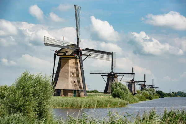 Kinderdijk Нідерланди Червня Windmills Kinderdijk Unesco World Heritage Кіндердейку Нідерланди — стокове фото